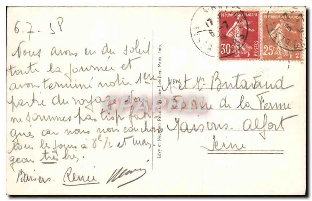 Tal des Doubs und die Zitadelle von Saint-Léonard — Besançon — LL - Rückseite