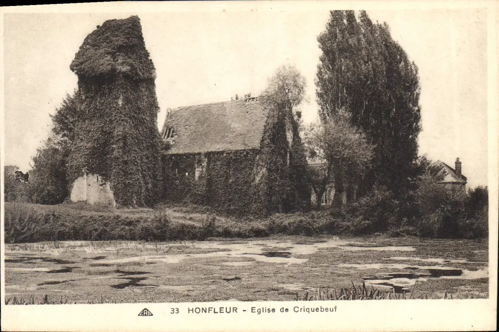 Criquebeuf - Igreja de Criquebeuf — Honfleur, editor CPAPHIL, n° 33 - Frente