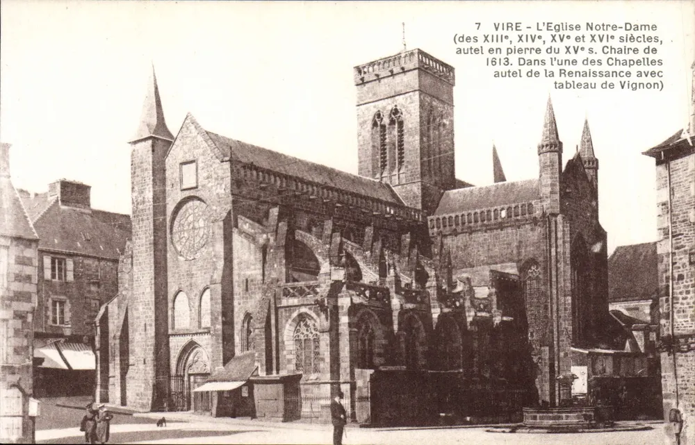 Vire - A Igreja de Nossa Senhora — editor H. Erniette, n°7 - Frente