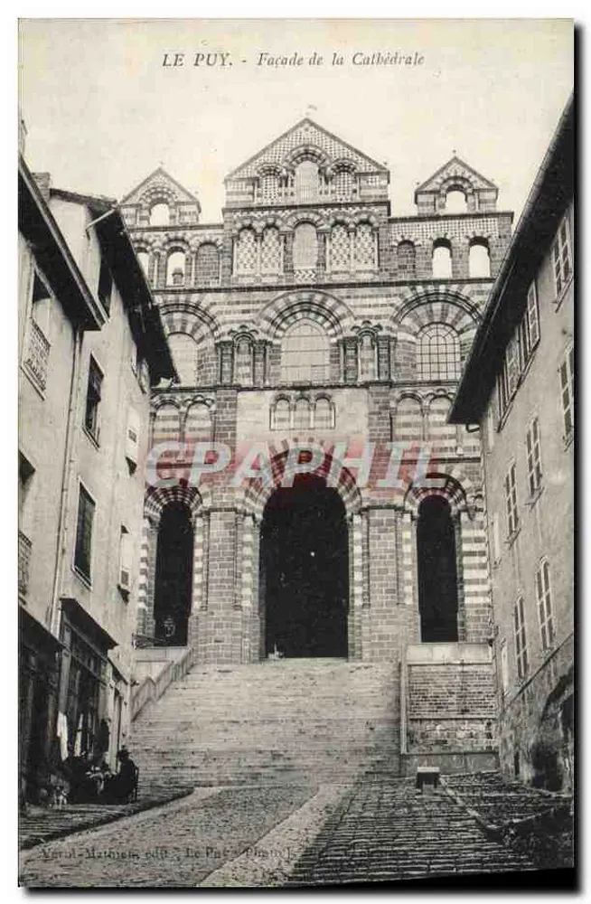 Le Puy - Fachada da Catedral — Vidal-Matinne, n° 7 - Frente