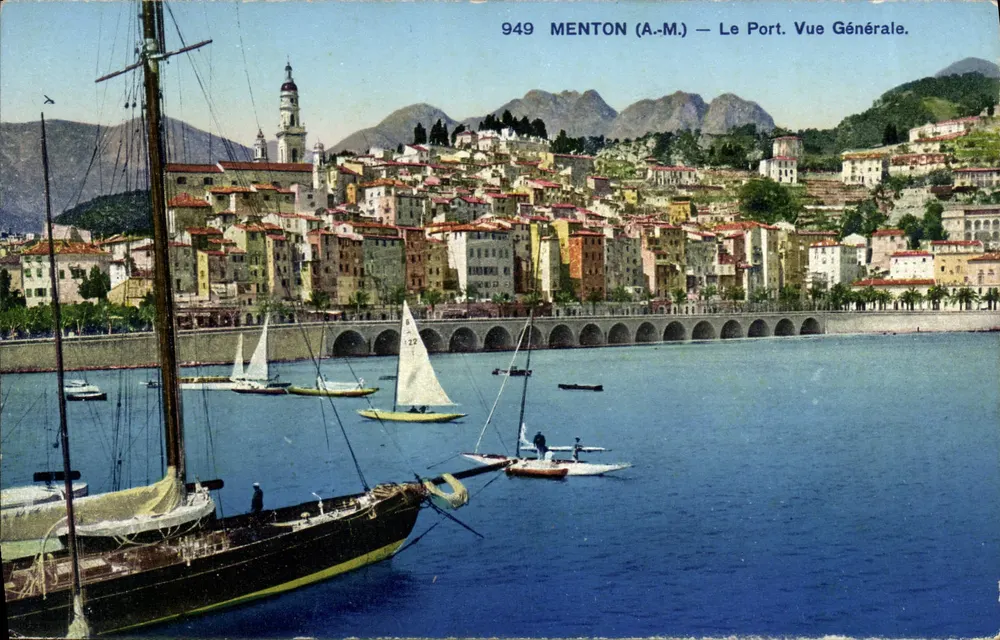 Menton (A.M.) — O Port. Vista Geral. — Photochromie A.D.I.A. (A.M.) n° 949 - Frente