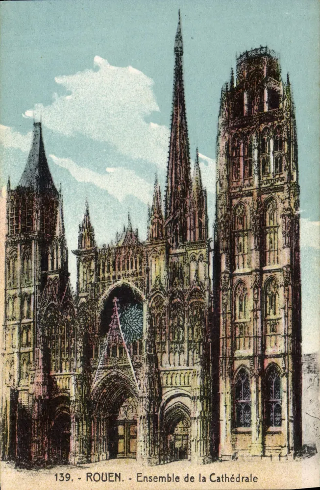 Rouen — Conjunto da Catedral — Editor 'La Cigogne' n°139 - Frente