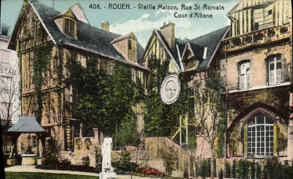 Rouen - Altes Haus, Rue St-Romain, Cour d'Albane — Verlag STAU, Nr. 406 - Vorderseite