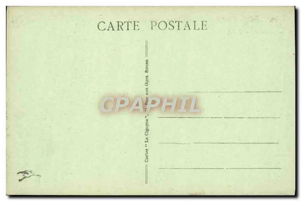 Rouen — Le Quai de Paris et la Côte Sainte-Catherine — Cartes 'La Cigogne', Rouen - Rückseite