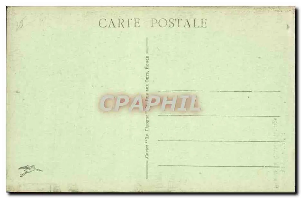 Rouen — Rue de la Grosse Horloge — Editor: A. Lefebvre, n° 343 - Verso