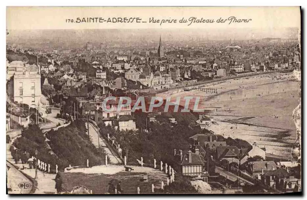 Sainte-Adresse — Ansicht vom Plateau des Phares — B.D. n°170 - Vorderseite