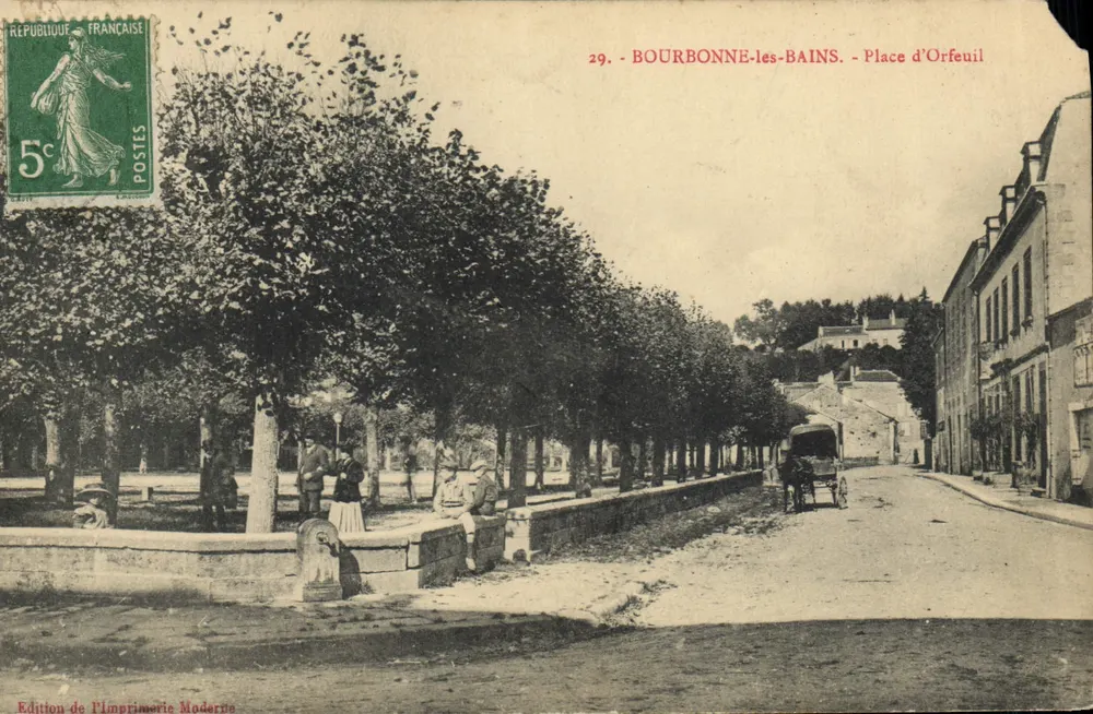 Bourbonne-les-Bains - Praça d'Orfeuil — Edição da Imprensa Moderna, n°29 - Frente