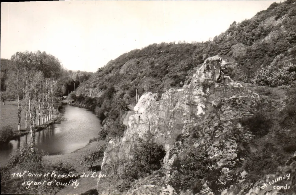L'Orne e o Rocher du Lion em Pont-d'Ouilly — desaunay conde - Frente