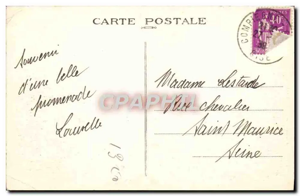 Compiègne (Oise) — A Igreja de São Jacó — Edição Pierre Bourson, Foto Hutin, n°90 - Verso