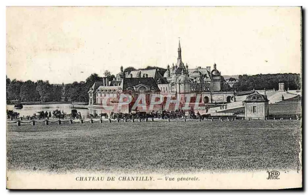 Château de Chantilly — Vue générale — Imprimerie ND. Roc. - Frente