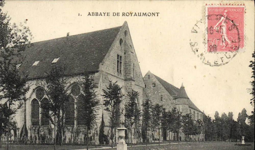 Abadia de Royaumont — visão do edifício — editor desconhecido, n°1 - Frente