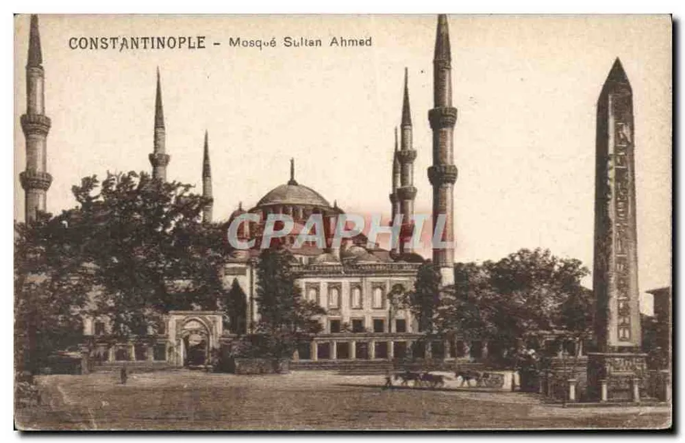 Konstantinopel - Moschee Sultan Ahmed — Verlag Postkarte, Nr. 0157 - Vorderseite