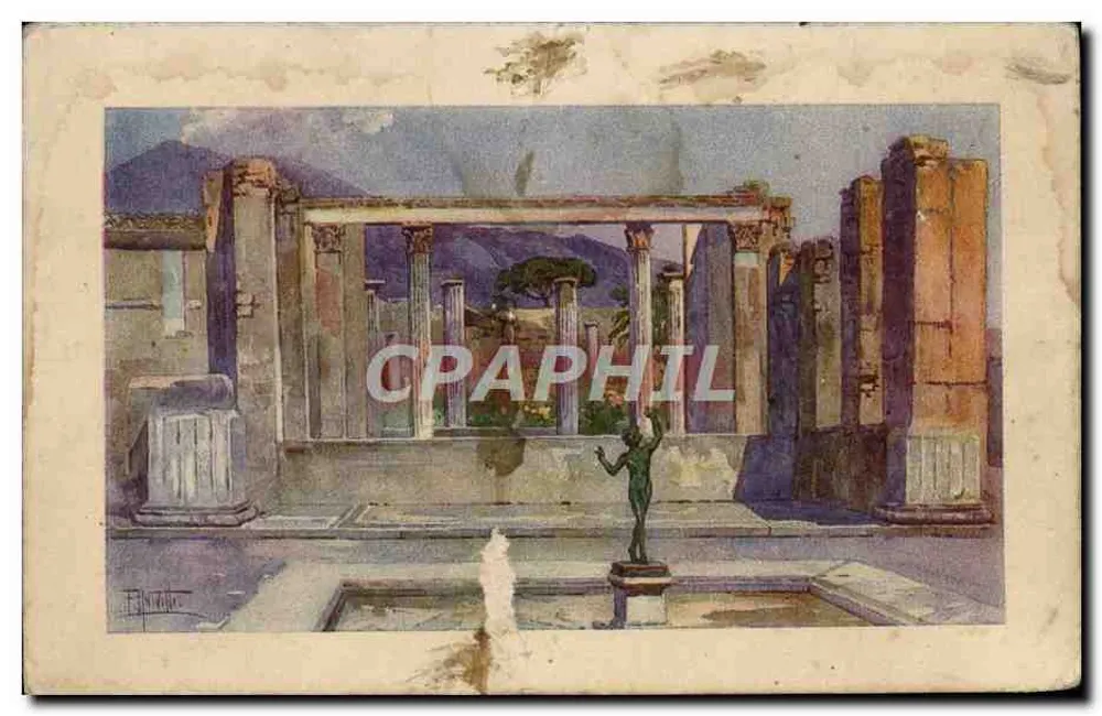 Pompéi — Ruines de la Casa del Fauno — éditeur S. e E. Donadio, Naples - Recto