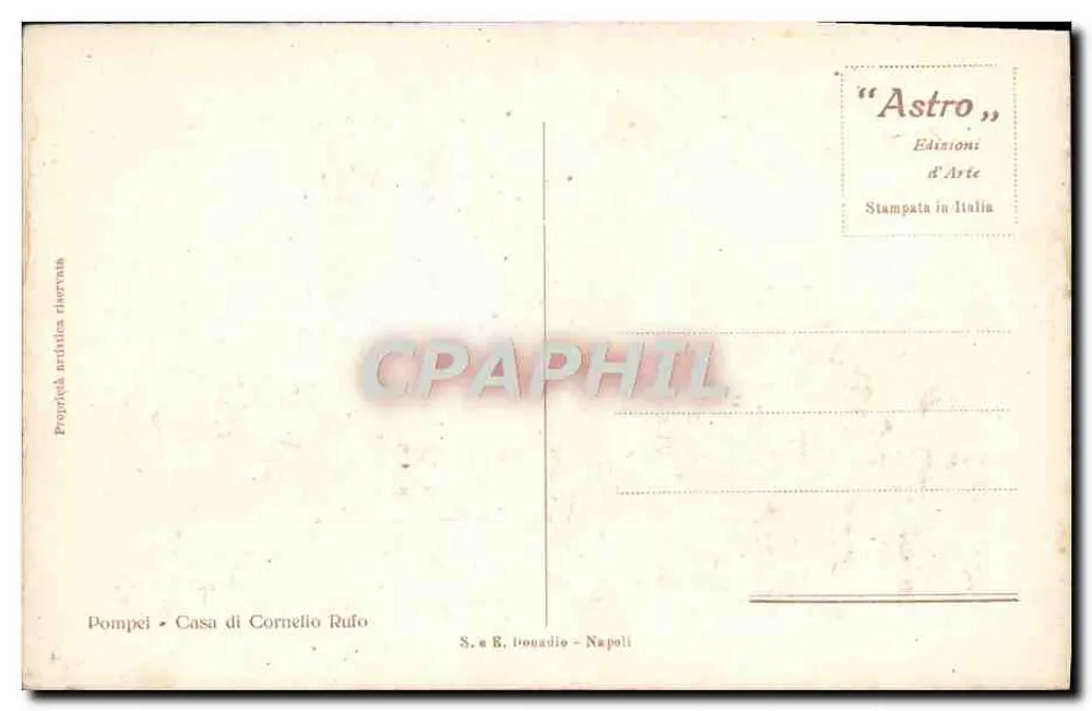 Pompeya — Casa de Cornelio Rufo — editor LL, n.º 8 - Reverso