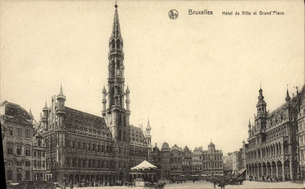 Brüssel — Stadthaus und Grand'Place — Verlag N. Läss - Vorderseite