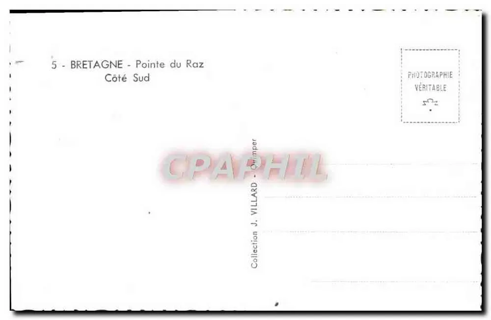 Pointe du Raz — Lado Sul — J. JOB - Verso
