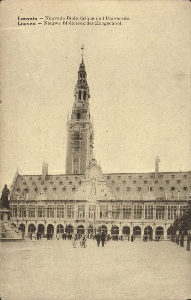 Louvain — Nova Biblioteca da Universidade — Fototipia DESAIX, Bruxelas - Frente