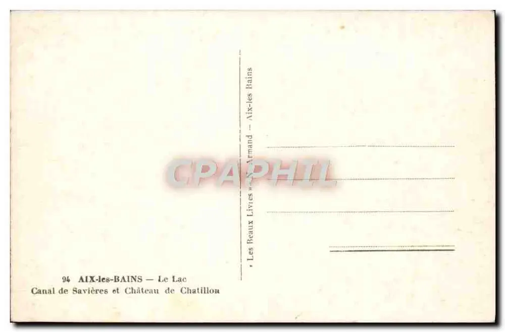 Aix-les-Bains — Canal de Savières und Schloss Chatillon — Dan - Rückseite