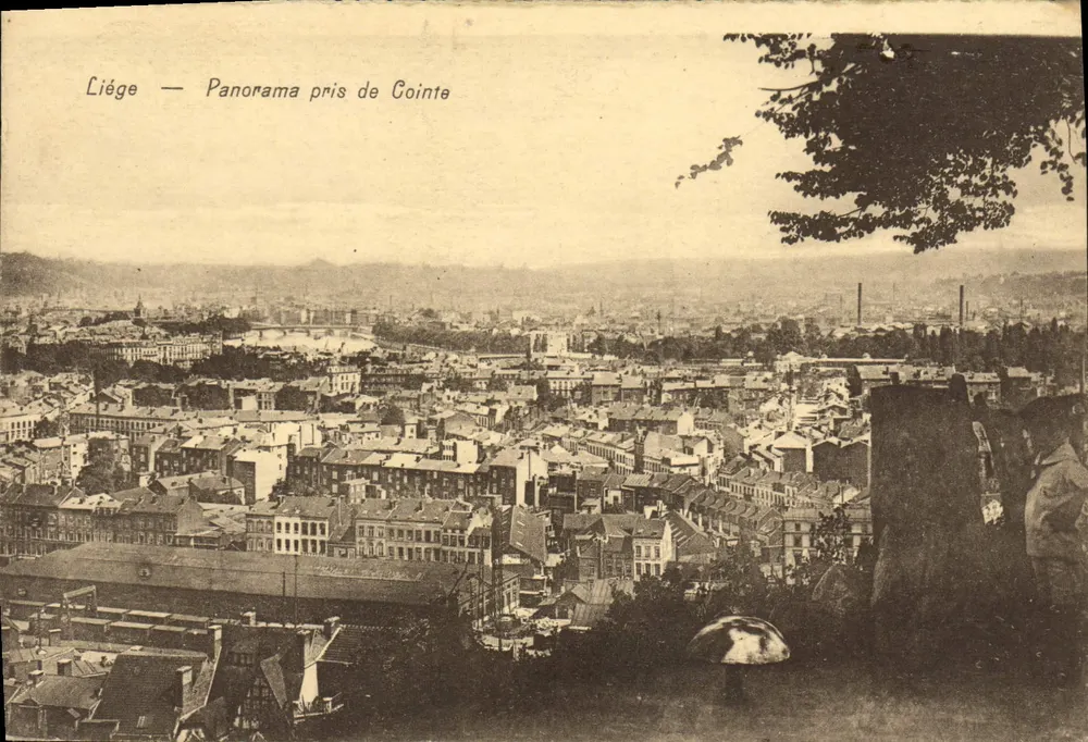 Liège — Panorama tirado da colina de Cointe - Frente