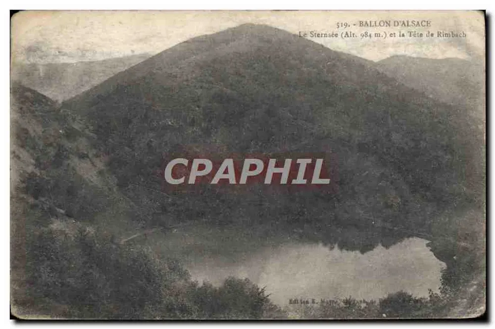 Ballon d'Alsace — Der Siernsée (Höhe 984 m.) und der Rimbachkopf — Edition E. Marty, Nancy - Vorderseite