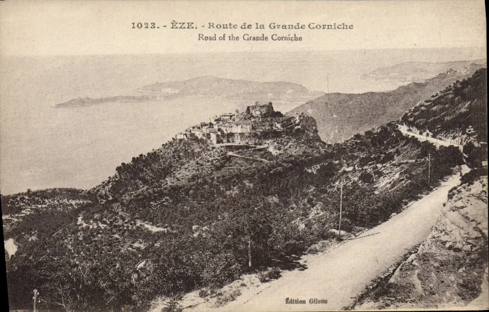 ÈZE - Route de la Grande Corniche — Édition Gillette, n° 1023 - आगे