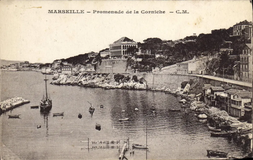 Marselha — Promenade da Corniche — C.M. - Frente