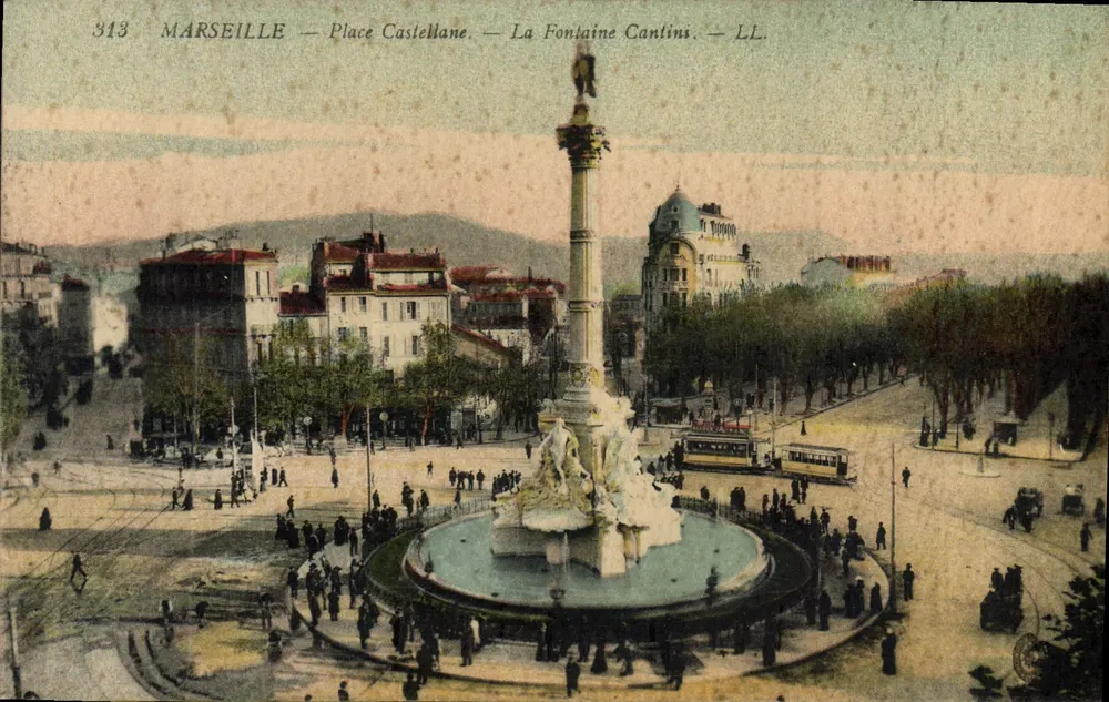Marseille — Place Castellane — La Fontaine Cantins — LL - Vorderseite