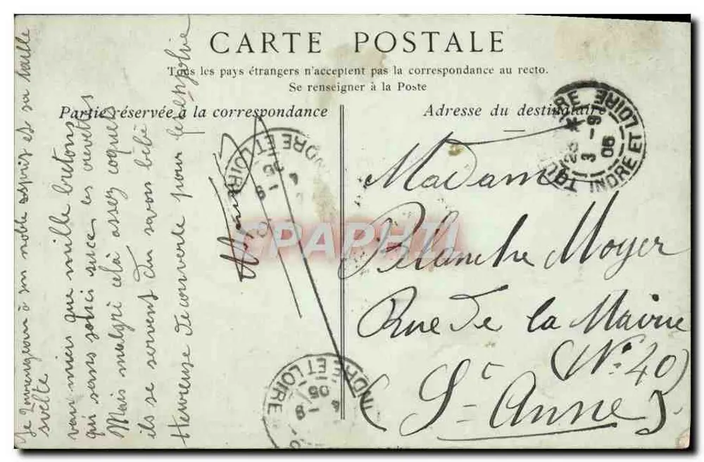 Amboise — Ansicht der Kapelle und der Caesar-Turm — Verlag unbekannt, Nr. 88 - Rückseite