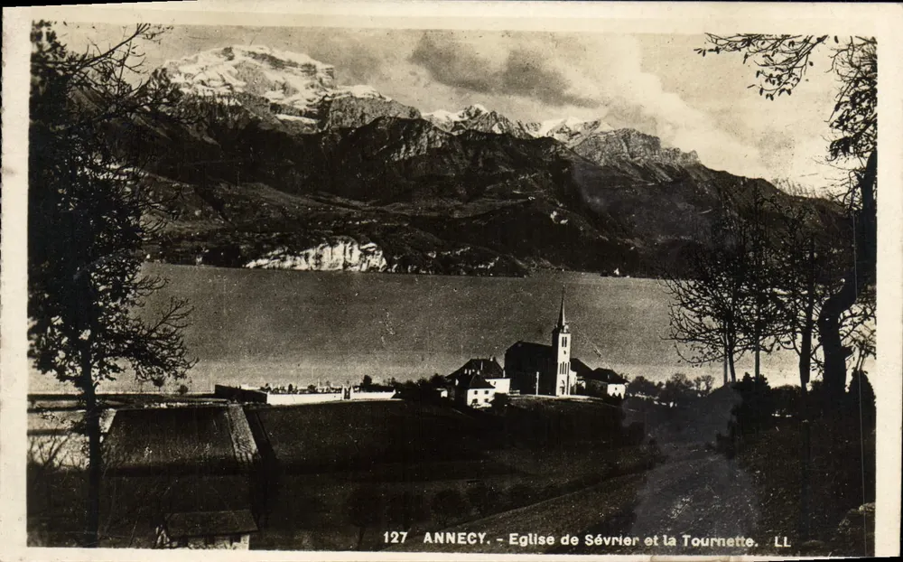Sévrier und La Tournette — Gesamtblick mit der Kirche — LL, Nr. 127 - Vorderseite