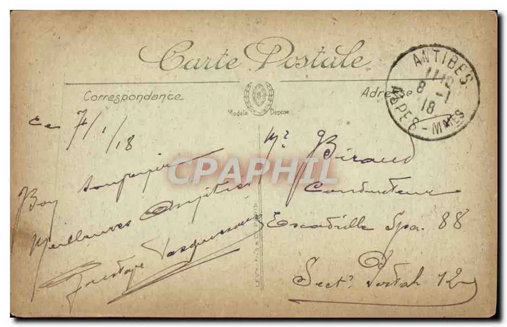 Antibes — Place Macé und Avenue du Roi Albert Ier — Selecta - Rückseite
