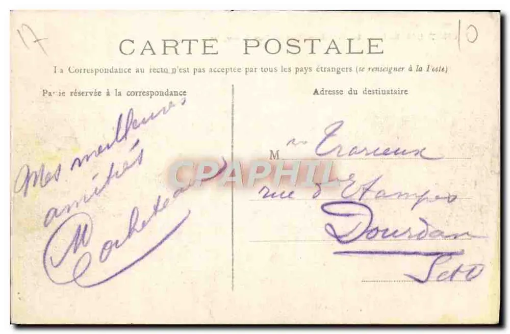 Châtelaillyon — Ansicht des Forts Saint-Jean an einem Sturmtag — P. B. Châtelaillyon - Rückseite