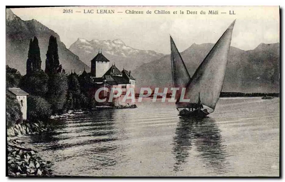 Lac Léman — Schloss Chillon und die Dent du Midi — LL — n° 2051 - Vorderseite