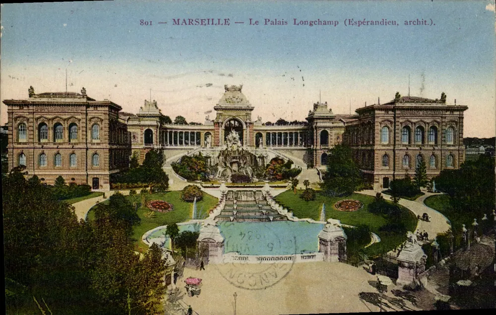 Marseille — O Palácio Longchamp (Espérandieu, arquiteto) — Fotocor A.D. Boch (A.M.) - Frente