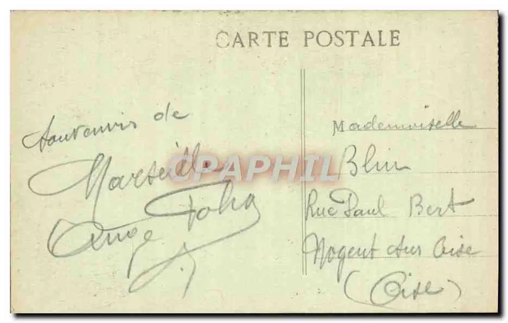 Marselha — Palácio Longchamp — F L - Verso