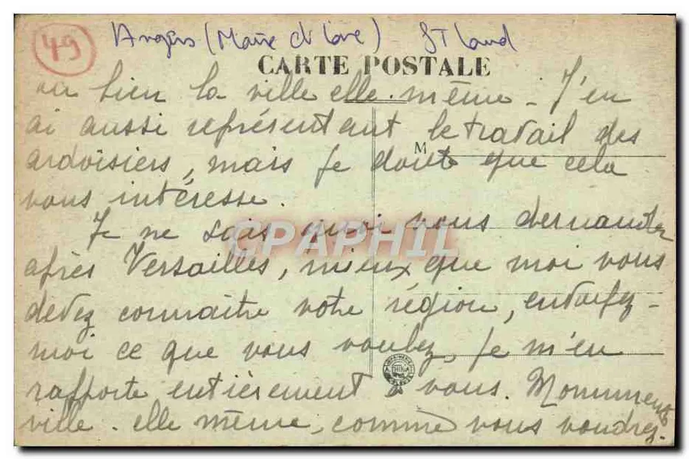 Angers - Abside da Igreja de São Laud — Edição Larouote, Angers, n°37 - Verso
