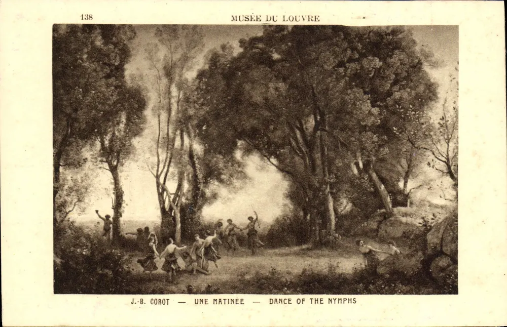 Museu do Louvre — J.-B. Corot — Uma Matinée — Dança das Ninfas — n° 138 - Frente