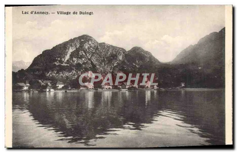 Lago de Annecy — Pueblo de Duingt — editor no identificado - Anverso