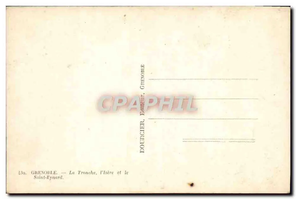 Grenoble — La Tronche, l'Isère e o Saint-Eynard — Bouloucier, Grenoble - Verso