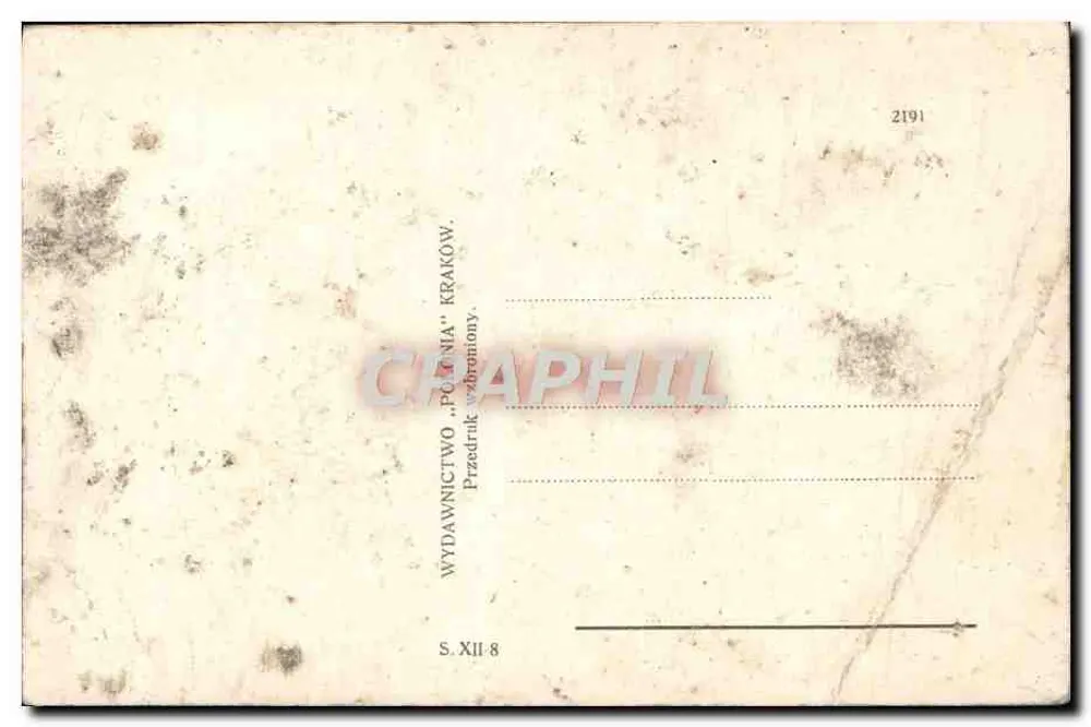 Warszawa, Kościół Trzech Krzyży — éditeur WYDAWNICTWO 'POLONIA' KRAKÓW, n° 2191 - Rückseite