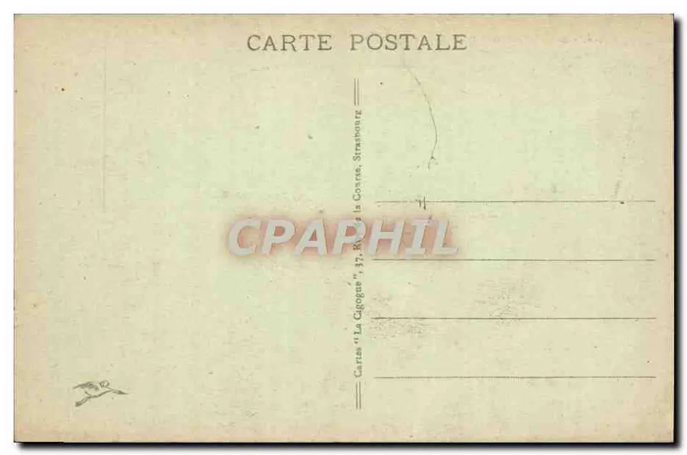 Strasburg - Plac Kléber — widok panoramiczny z katedrą i centralnym pomnikiem — wydawca 'La Gigogue', nr 306 - Rewers