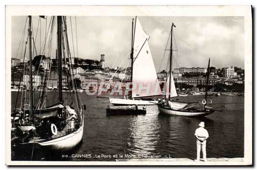 CANNES - Der Hafen und der Mont Chevalier — Verlag Levy et Neurden, Nr. 310 - Vorderseite