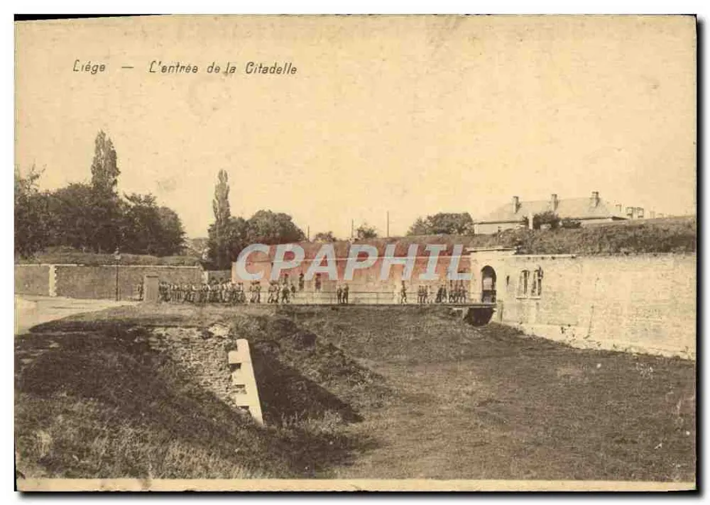 Liège — L'entrée de la Citadelle — éditeur impr. sur la carte - Voorkant