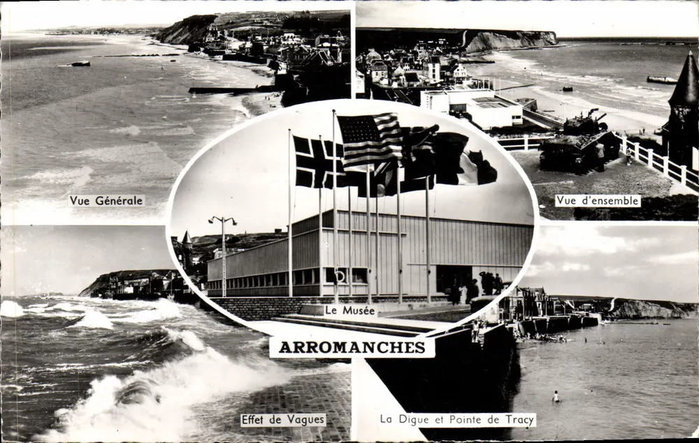 Arromanches — Allgemeiner Blick, Das Museum, Welleneffekt, Der Schutzdamm und Pointe de Tracy — Éditions GASY - Vorderseite