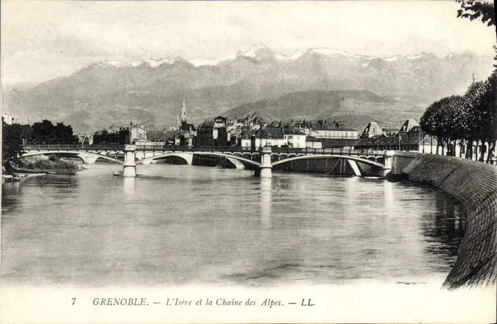 Grenoble — Die Isère und die Alpenkette — LL. - Vorderseite