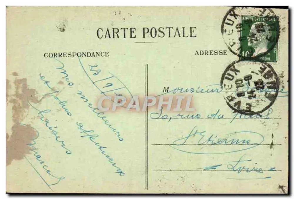 Evreux (Eure) — Panoramablick auf das Cavalerie-Viertel — Antike Ansichtskarte n°1095 - Rückseite