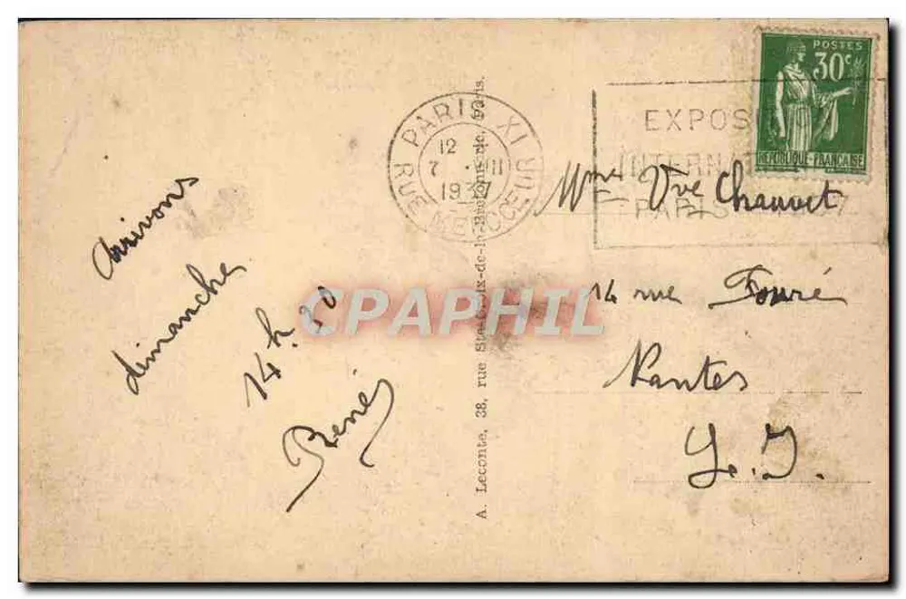 पेरिस — ला मैडलीन — ला मैडलीन चर्च — एडिटर T77, संख्या 14 - पीछे