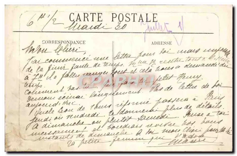 Provins — Turm des Cäsars und Dach des St-Quiriac — A. Vernant, Verlag - Rückseite