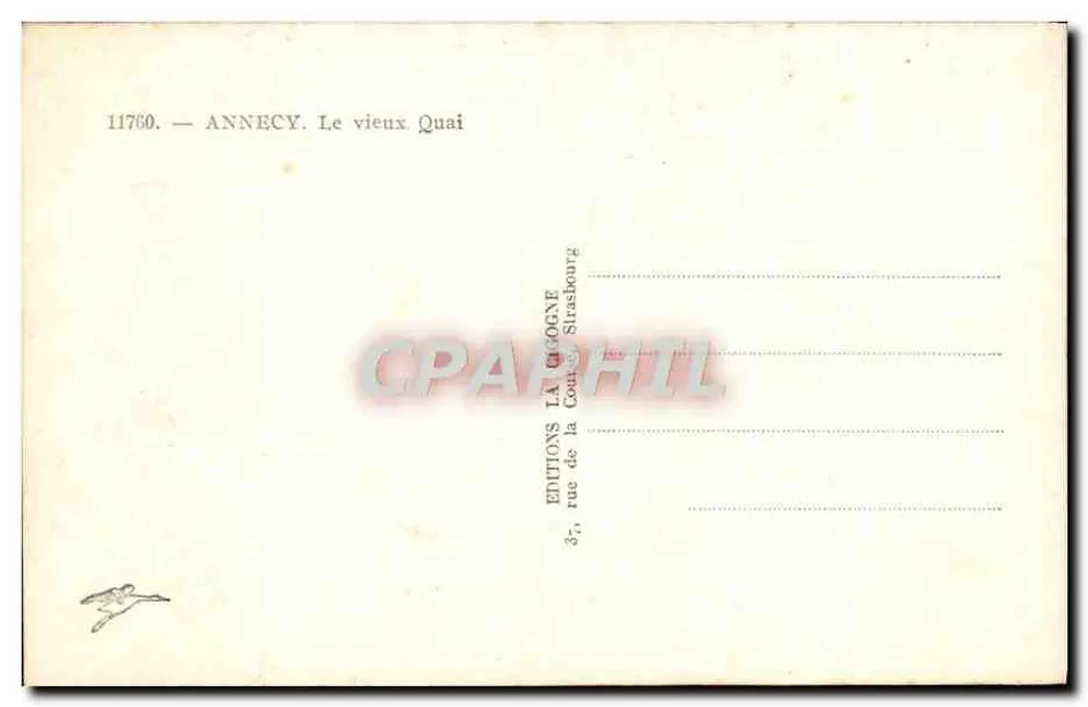 Annecy — O velho Quai — Edições La Gogne - Verso