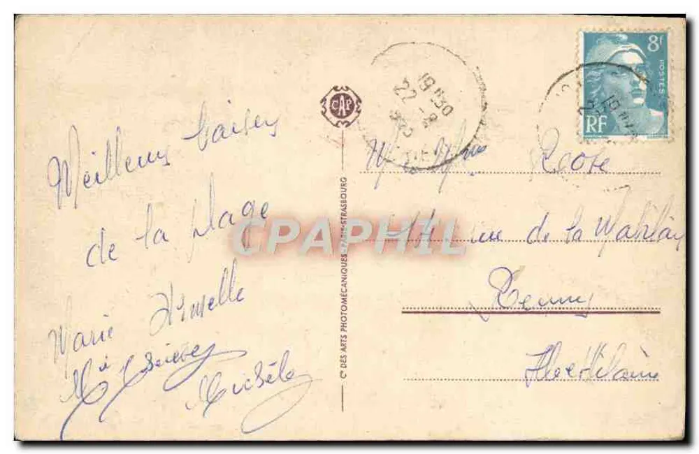 La Baule — Ansicht vom Majestic — Cie des Arts Photomécaniques, Nr. 176 - Rückseite
