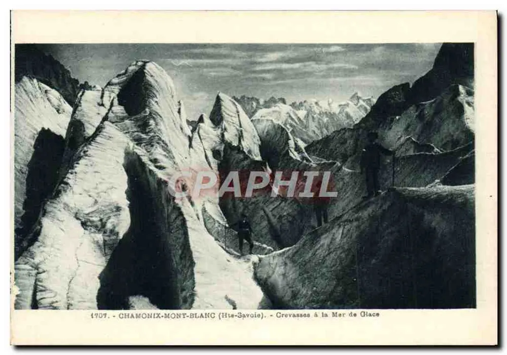 Chamonix-Mont-Blanc (Hts-Savoie) — Crovasses an der Mer de Glace — L. Fauréan, Annemasse (Pré-Savoie) - Vorderseite